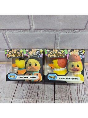 Tubbz Mini Rubber Ducks the Flintstones Wilma and Fred Flintstone VHTF